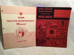 1952 Farm Tractor Maintenance Manual & Work Sheets Jas. Cleveland Haubstadt IN