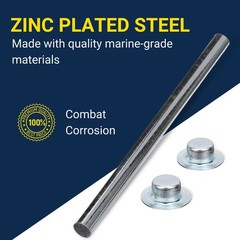 Tie Down Engineering 86031 Roller Shaft – 13-1/4 inch x 5/8 inch, Silver