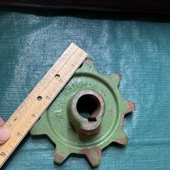 John Deere PK1484H Chain Sprocket 1” shaft 9 teeth approx 5-1/2” diameter