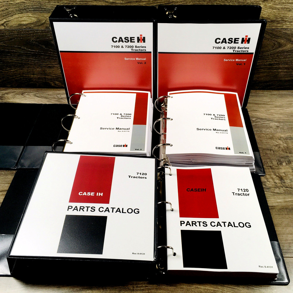 Case IH 7120 Tractor Service Manual Parts Catalog Repair Set Workshop Book