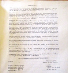 Allis Chalmers Gleaner A II Combine Engine Part Catalog Manual 1965 ORIGINAL D64