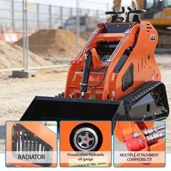 Upgraded Mini Skid Steer Loader 13.5HP Tracked Loaders RATO Engine,EPA Free Ship