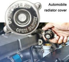 Radiator Cap, 16 PSI Dual Lug Stainless Steel Engine Coolant Reservoir Cap, Univ