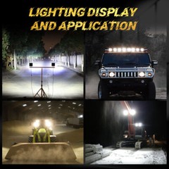 Pair 3.3” inch 50W LED Spot work Lights Fit Caterpillar Construction Equipment