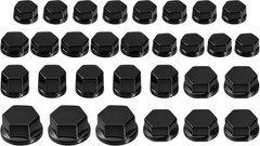 Motorcycle Screw Cap Nut Bolt Cover Decoration in Black Color: Black