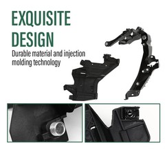 Headlight Mount Bracket Support Base LH RH Audi A4S4 B8 Allroad 08-12 Black