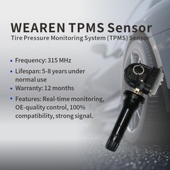 TPMS Sensor Tire Pressure Sensor Set of 4 Compatible with F150 Mustang Explorer
