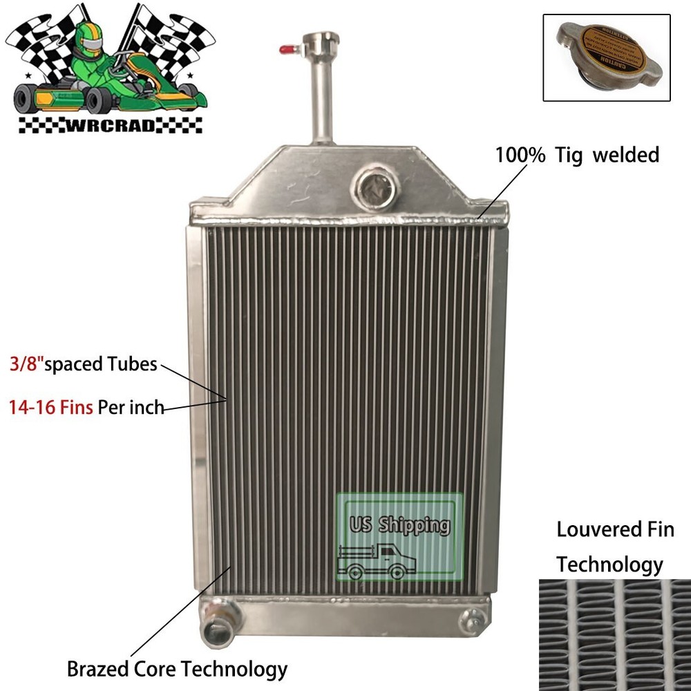 2-Rows Aluminum Tractor Radiator Fit Massey Ferguson 255 Diesel OE# 531982M94