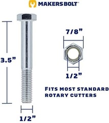 Grade 5 Shear Bolts for Rotary Cutters 1/2″ x 3-1/2″ 12 Pack