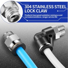 Zhengmy 30 Pcs Pneumatic Push to Connect Fittings Kits 1/4 Inch OD x 1/8 Inch…