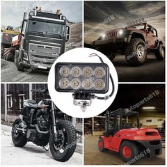 2X LED tractor work light truck floodlight, waterproof 4-inch 24W 2700LMS