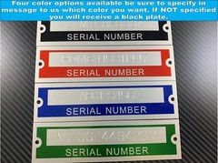 SERIAL NUMBER TAG PLATE ENGRAVED WITH NUMBER IDENTIFICATION ASSET TAG Free Ship