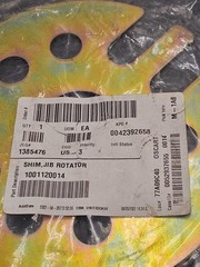 1001120014 JIB Rotator Shim 8 Inches Diameter fits JLG