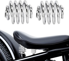 2 inch Barrel Coiled Solo Seat Springs for bobber, chopper Size: Chrome 2 inch