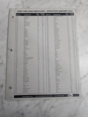 SMA PARTS PRICE LIST CATALOG DEALER SALES LITERATURE 2018 SMALINK ~~PART 1 OF 3