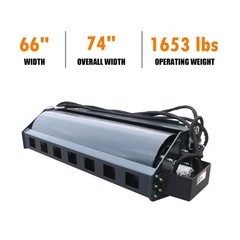 Wolverine 66″ Skid Steer Vibratory Roller Attachment 3.3Ton Compactor VR-11-66W.