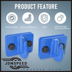 Fits For Loader Tractor Bucket 2x Blue Heavy Duty 3/8″ Bolt On Grab Hooks