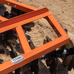 Titan Attachments 3 Point 4ft Notched Disc Harrow Plow Attachment for Cat 1
