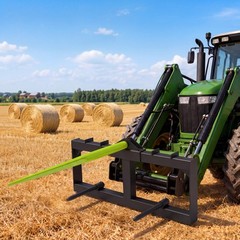 49″ Hay Spear Bale Spear Skid Steer Loader Tractor Attachment 3000lbs Capacity
