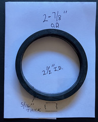 Lot of 10 Gaskets – 2-7/8″ OD x 2-1/2″ ID x 2-3/8″ Thick – Possibly Parker