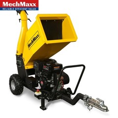MechMaxx 5 inch 420cc 15hp Gas Powered Drum Wood Chipper With Towbar, PGS1500