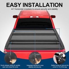 Soft Tri-Fold Tonneau 05-26 Frontier 09-12 Suzuki Equator 5ft 59.5in Track Sys