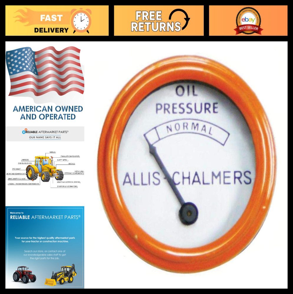 Universal Oil Pressure Gauge for Allis Chalmers WD45 C G CA WC WD B WF IB 207834