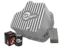 46-70340 aFe POWER Street Series Engine Oil Pan Raw w/ Machined Fins GM Diesel T