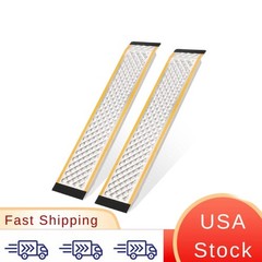 5FT Aluminum Shed Ramps Come In 2PCS Set, Lightweight Loading Ramps With Anti-Sl