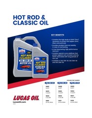 Lucas Oil 10683 Hot Rod & Classic Car SAE 10W-40 Motor Oil – 5 Quart (Pack of…