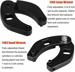 1266 & 7463 Gland Nut Wrench for Hydraulic Cylinder Nuts 2″ to 6″, 1″ to 3-3/4″
