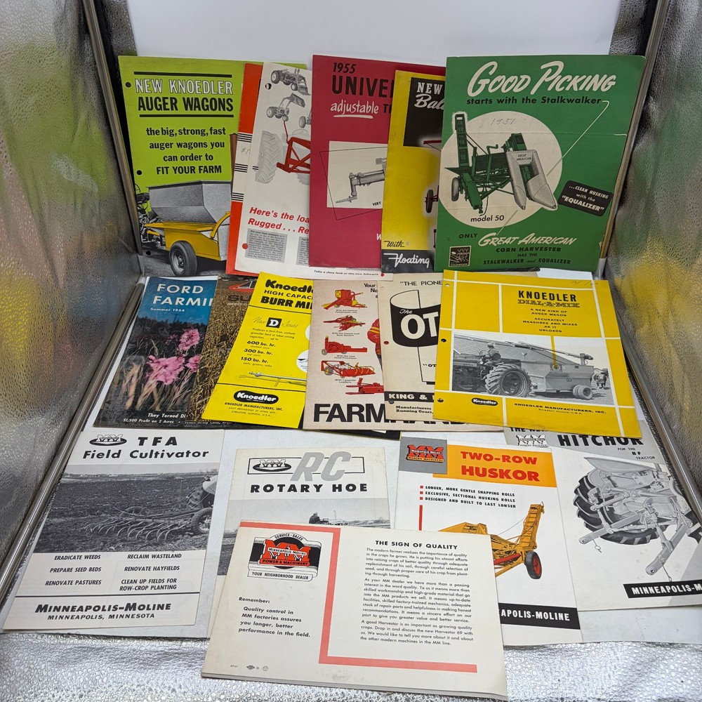 Lot of Vintage 1950s-60s Farm Equipment Brochures Minneapolis Moline Ford