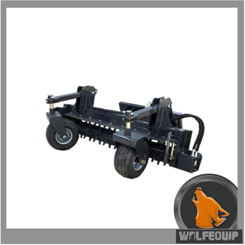 Wolfequip Soil Conditioner Attachment Harley Rake For CAT Skid Steer Power Rake