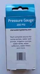 STAR WATER SYSTEMS 200 PSI PREASURE GAUGE 024789 New