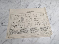 NICHOLS HAND MILLER PARTS LIST PAGES DRAWINGS INFORMATION MACHINE TOOL