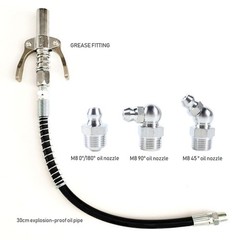 High Pressure Grease Gun Coupler Kit, with Locking Pliers & Adapters