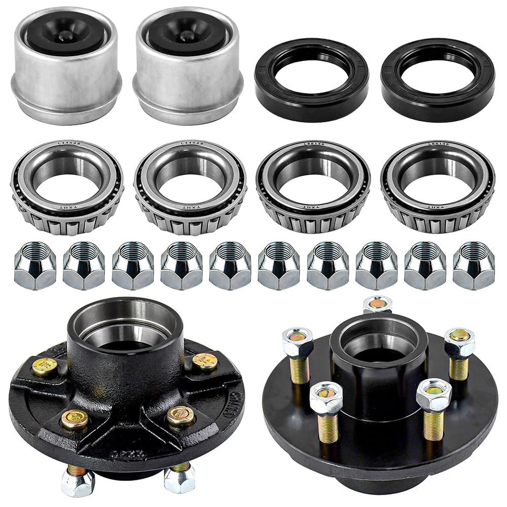 5 Lug Trailer Hub,5 on 4.5” Trailer Hub for 3500 lbs 1-1/16” Trailer Axle, 5 …