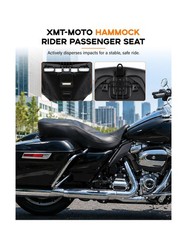 XMT-MOTO Hammock Rider Passenger Seat Fit for Harley Touring and Tri Glide mo…