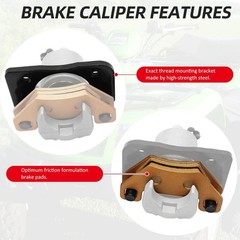 Front Left Right Brake Calipers W/Pads Arctic Cat ATV 250 300 350 400 425 450