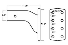 Buyers Products PM25812 2-1/2 Inch Pintle Hook Mount – Adjustable 3-Position …