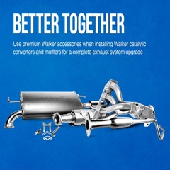 Walker 41726 Exhaust Pipe 3″ Inlet (ID) 1 Count (Pack of 1), Aluminized Steel