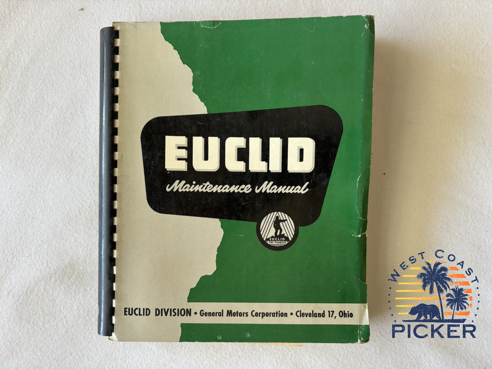 1956 Euclid Engine Maintenance Manual Model FD (1 thru 93) General Motors Diesel