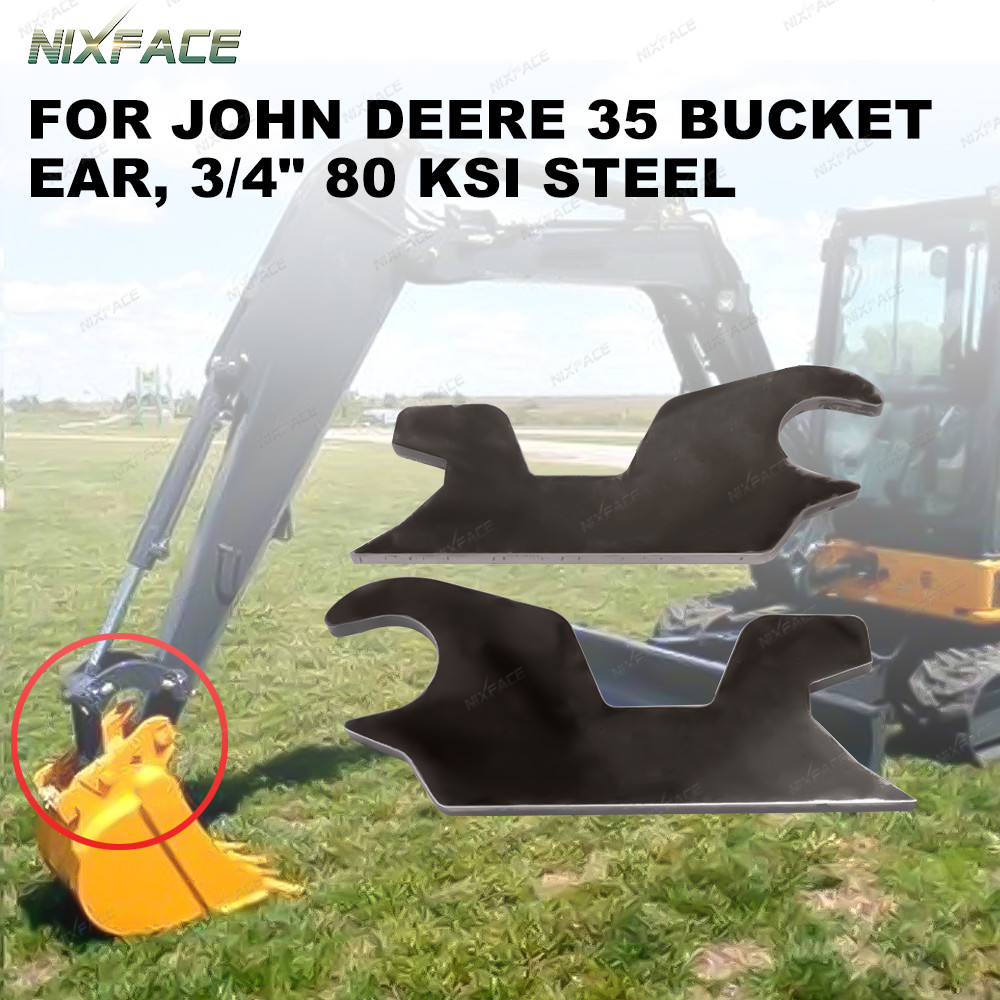 For John Deere 27 35 D C G Zts 110 Tlb Quick Change Bucket Attachment Ears 3/5″