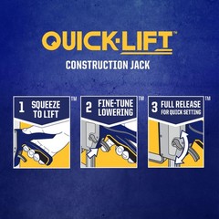 IRWIN Quick-Lift Construction Jack, Hand Lifting Jack Tool, Single, No Color