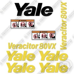 Fits Yale Veracitor 80VX Decal Kit Forklift – 7 YEAR OUTDOOR 3M VINYL!