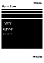 Komatsu 4LB1-1-F Forklift Engine Parts Catalog Manual SN L100001-UP