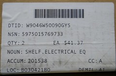 Oshkosh Truck Corp 17.25″ x 18″ Electrical Equipment Shelf NSN: 5975-01-576-9733