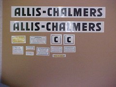 Decal set for Allis Chalmers C decal set, TRACTOR