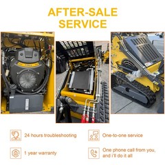 Upgraded 2025 Brand New 25HP Mini Skid Steer Track Loader Twin Cylinder US Stock
