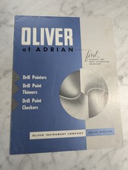 OLIVER INSTRUMENT COMPANY SALES BROCHURE CATALOG LITERATURE ADRIAN DRILL